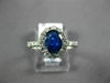 ESTATE 1.47CT DIAMOND & AAA OVAL SAPPHIRE 14K WHITE GOLD CLASSIC ENGAGEMENT RING