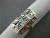 ANTIQUE WIDE .62 OLD MINE DIAMOND 14K WHITE GOLD 3D 3 STONE FILIGREE RING #22447