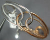 1.0CT DIAMOND 14KT WHITE & ROSE GOLD 3D LOVE KNOT CUFF FLEXIBLE BANGLE BRACELET
