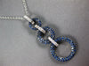 2.16CT DIAMOND & AAA SAPPHIRE 18KT WHITE GOLD GRADUATING CIRCLE OF LIFE PENDANT