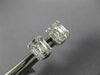 .65CT DIAMOND 18KT WHITE GOLD 3D ROUND & BAGUETTE SQUARE INVISIBLE STUD EARRINGS