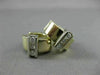 ESTATE WIDE .30CT DIAMOND 14K WHITE & YELLOW GOLD 3 STONE HUGGIE EARRINGS #1857
