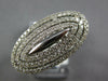 ESTATE LARGE .77CT DIAMOND 14KT WHITE GOLD CLASSIC MULTI OVAL SIDEWAY FUN RING