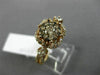 ESTATE 1CT WHITE & CHOCOLATE FANCY DIAMOND 14KT ROSE GOLD FLOWER ENGAGEMENT RING