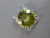 LARGE 8.0CT AAA LEMON QUARTZ 14KT WHITE GOLD 3D ROUND SOLITAIRE FUN RING #27891