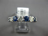 LARGE 1.64CT DIAMOND & AAA SAPPHIRE 14K WHITE GOLD SHARED PRONG ANNIVERSARY RING