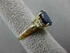 ESTATE 3.36CT DIAMOND & SAPPHIRE 14KT YELLOW GOLD TRILLION ENGAGEMENT RING 10469