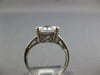 ESTATE WIDE 3.0CT AAA CZ 14K WHITE GOLD 3D CLASSIC CUSHION & ROUND RING #26881