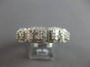 LARGE 1.15CT DIAMOND 14K WHITE GOLD 3D ROUND & BAGUETTE UNISEX ANNIVERSARY RING