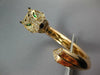 EXTRA LARGE 3.82CT DIAMOND & AAA TSAVORITE 18K ROSE GOLD PANTHER BANGLE BRACELET