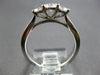 .64CT DIAMOND 18KT WHITE GOLD ROUND 3 STONE PAST PRESENT FUTURE ENGAGEMENT RING