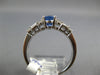 ESTATE 1.81CT DIAMOND & AAA SAPPHIRE 18KT WHITE GOLD 3D OVAL ENGAGEMENT RING