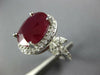 LARGE 12.15CT DIAMOND & AAA RUBY 14K WHITE GOLD OVAL ROUND & MARQUISE RING 26886
