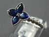 1.03CT DIAMOND & AAA SAPPHIRE 18KT WHITE GOLD PRINCESS & PEAR SHAPE FLOWER RING