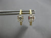 .50CT DIAMOND 18KT YELLOW GOLD 3D ROUND & BAGUETTE HUGGIE HOOP HANGING EARRINGS