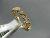 ESTATE .30CT DIAMOND 14K ROSE GOLD 3D 6 STONE FILIGREE INFINITY ANNIVERSARY RING