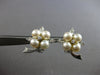 LARGE .20CT DIAMOND & AAA SOUTH SEA PEARL 14K WHITE GOLD CLIP ON EARRINGS #27925