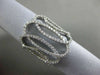 ESTATE LARGE .97CT DIAMOND 18KT WHITE GOLD 3D MULTI OVAL INTERTWINING FUN RING