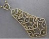 ESTATE LARGE 3.77CT DIAMOND 14KT YELLOW GOLD CHANDELIER FLOATING LARIAT NECKLACE