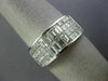 ESTATE WIDE 2.08CT DIAMOND 18KT WHITE GOLD 3D INVISIBLE ANNIVERSARY RING #26176