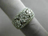 ESTATE WIDE 1.36CT DIAMOND 18KT WHITE GOLD FLOWER PAST PRESENT FUTURE LOVE RING