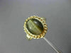 ESTATE 14KT YELLOW GOLD TIGER EYE 3D CLASSIC OVAL ROPE SOLITAIRE FUN RING #26069
