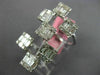 EXTRA LARGE 1.18CT ROUND & BAGUETTE DIAMOND 18KT WHITE GOLD 3D MULTI SQUARE RING