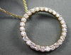 ESTATE LARGE 1.65CT DIAMOND 14K ROSE GOLD CIRCLE OF LIFE PENDANT SIMPLY STUNNING