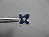 1.79CT DIAMOND & AAA SAPPHIRE 14KT WHITE GOLD ROUND & PEAR SHAPE STUD EARRINGS