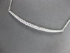 ESTATE LARGE .47CT DIAMOND 18KT WHITE GOLD CLASSIC GRADUATING BAR LOVE NECKLACE