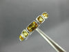 ESTATE 1.05CT AAA CITRINE 14KT WHITE GOLD 3D 5 STONE CUSHION CUT SQUARE FUN RING