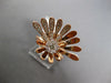 ESTATE LARGE .52CT DIAMOND 14KT ROSE GOLD CLASSIC FLOWER FUN RING