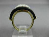 ANTIQUE WIDE .40CT DIAMOND & AAA ONYX 14K TWO TONE GOLD CLASSIC OVAL RING #26358