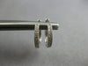 ESTATE .15CT DIAMOND 14K WHITE GOLD FILIGREE OVAL HOOP HUGGIE HANGING EARRINGS