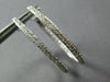 1.46CT DIAMOND 14KT WHITE GOLD 3D CLASSIC 2MM INSIDE OUT HOOP HANGING EARRINGS