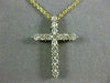ESTATE .40CT DIAMOND 14KT YELLOW GOLD CLASSIC FLOATING CROSS PENDANT #21625