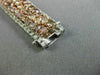 ESTATE LARGE 22.84CT MULTI COLOR DIAMOND 18KT WHITE & ROSE GOLD TENNIS BRACELET