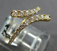 .39CT DIAMOND 18KT YELLOW GOLD 3D GRADUATING CRISS CROSS SNAKE FLEXIBLE FUN RING