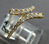 .39CT DIAMOND 18KT YELLOW GOLD 3D GRADUATING CRISS CROSS SNAKE FLEXIBLE FUN RING