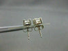 ESTATE .80CT DIAMOND 14KT WHITE GOLD PRINCESS CUT STUD EARRINGS H VVS/VS #5975