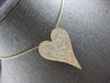 LARGE 2.50CT DIAMOND 14KT YELLOW GOLD 3D PAVE CLASSIC HEART SHAPE LOVE NECKLACE