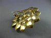 ANTIQUE LARGE .24CT GARNET & PEARL 14KT YELLOW GOLD FLOWER FILIGREE BROOCH 20413