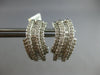 LARGE 2.25CT DIAMOND 18KT WHITE GOLD ROUND & BAGUETTE MULTI ROW HANGING EARRINGS