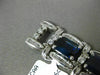 ESTATE EXTRA LARGE 32.53CT DIAMOND & AAA SAPPHIRE 14K WHITE GOLD TENNIS BRACELET