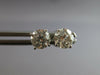 ESTATE 1.18CT DIAMOND 14KT WHITE GOLD 3D ROUND SOLITAIRE SCREWBACK STUD EARRINGS