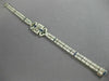 ANTIQUE WIDE 5.30CT OLD MINE DIAMOND & AAA SAPPHIRE PLATINUM FILIGREE BRACELET