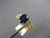 WIDE 2.05CT DIAMOND & AAA SAPPHIRE 14KT YELLOW GOLD OVAL & ROUND ENGAGEMENT RING