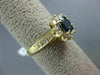 ESTATE 1.02CT DIAMOND & SAPPHIRE 14K YELLOW GOLD FLOWER ENGAGEMENT RING #11000