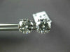 LARGE 2.62CT AAA MOISSANITE 14KT WHITE GOLD SOLITAIRE 4 PRONG STUD EARRINGS 2909
