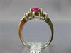 WIDE 2.48CT DIAMOND & AAA RUBY 14KT YELLOW GOLD OVAL THREE STONE ENGAGEMENT RING